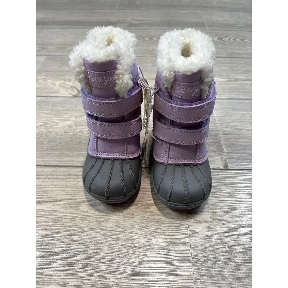 Cat & Jack Toddler Denver Waterproof Snow Boots Purple 7 NWT